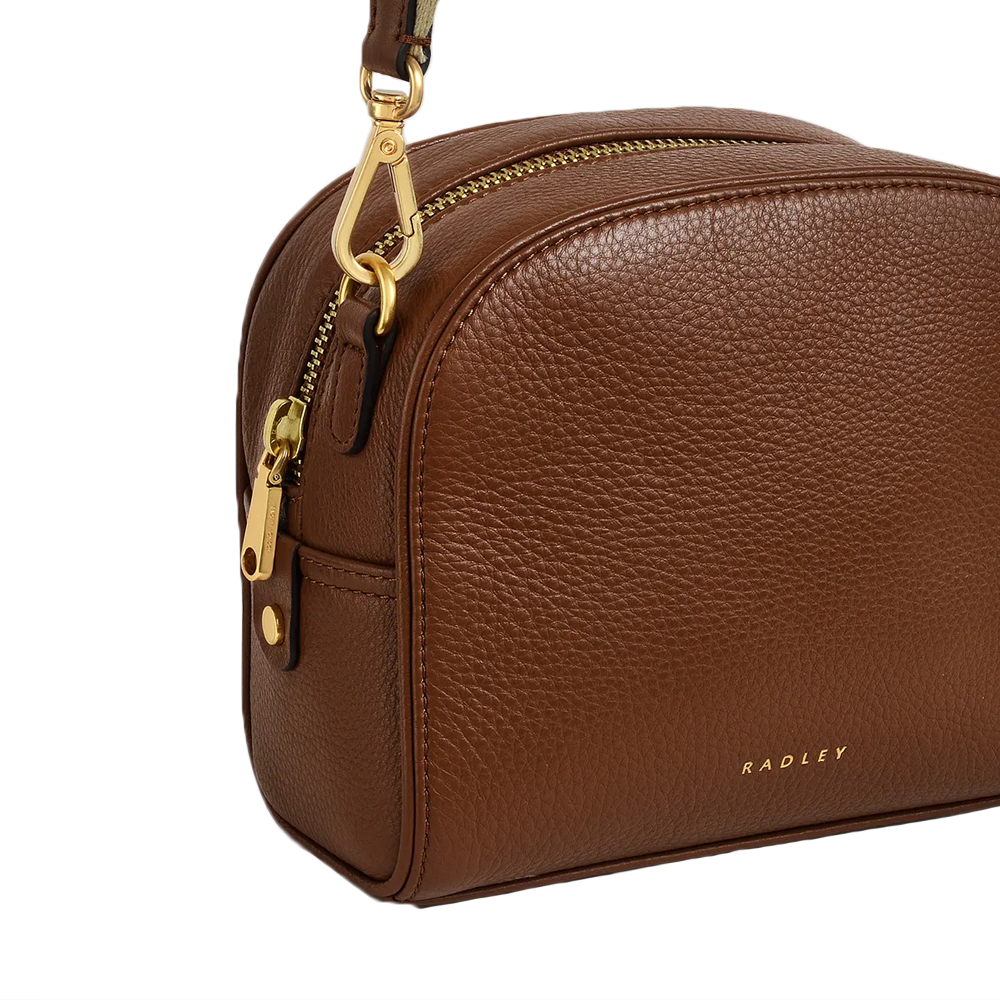 Radley Arden Crescent Small Zip Around Crossbody in Saddle Jarrolds Norwich